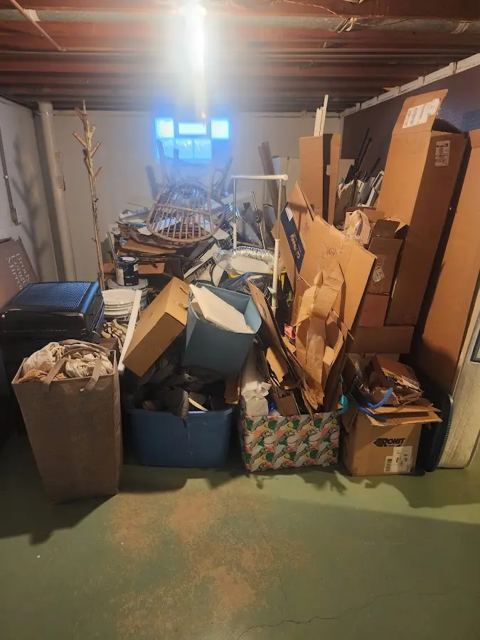 Roll-off dumpster container at job site for 8 Yard Dumpster Rental in Cold Spring